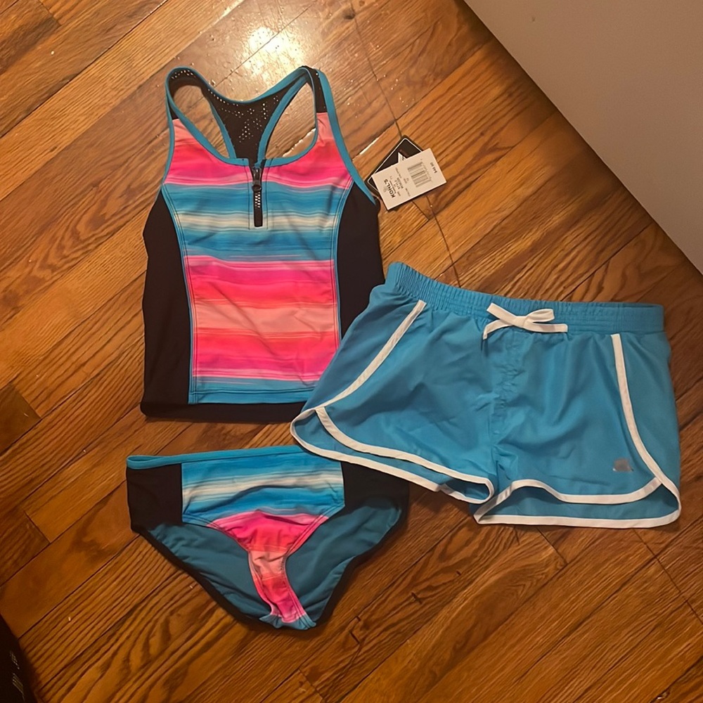 3 piece girls bathing suit